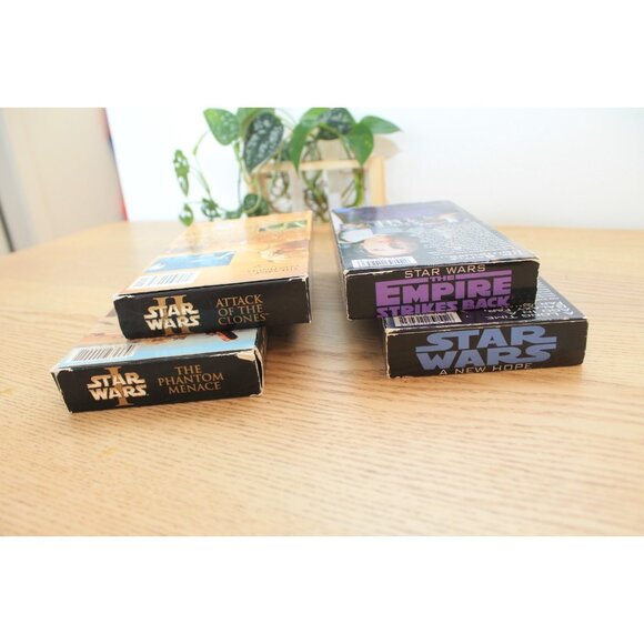 Star Wars VHS Lot of 4 – TESTED/WORKS Phantom M., Clones, New Hope, Empire S. B. - Picture 5 of 11